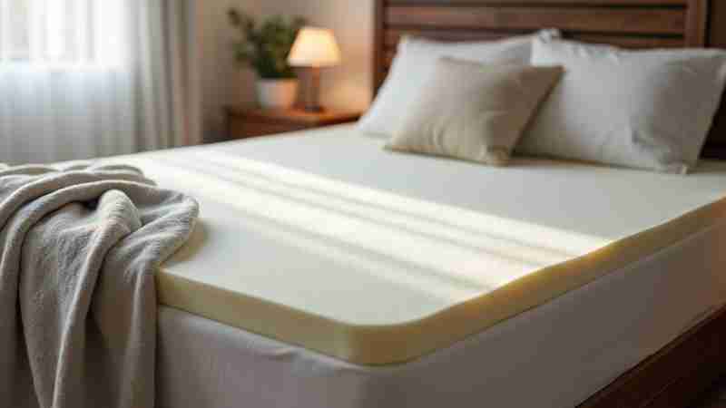 2-Inch Memory Foam Mattress Topper Offers Relief from Pressure Points and Support, Concept art for illustrative purpose, tags: matratzenauflage - Monok